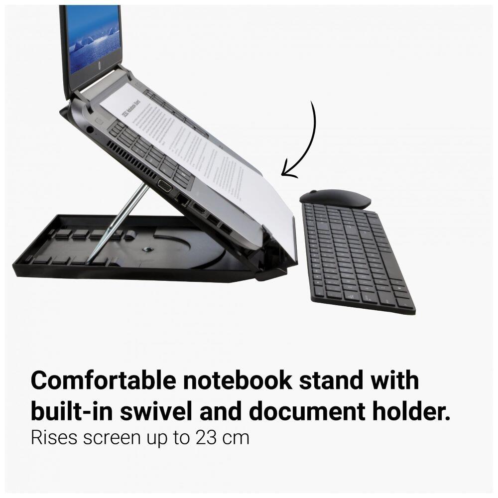 Ergowork Laptophouder Basic 02 met laptop en document