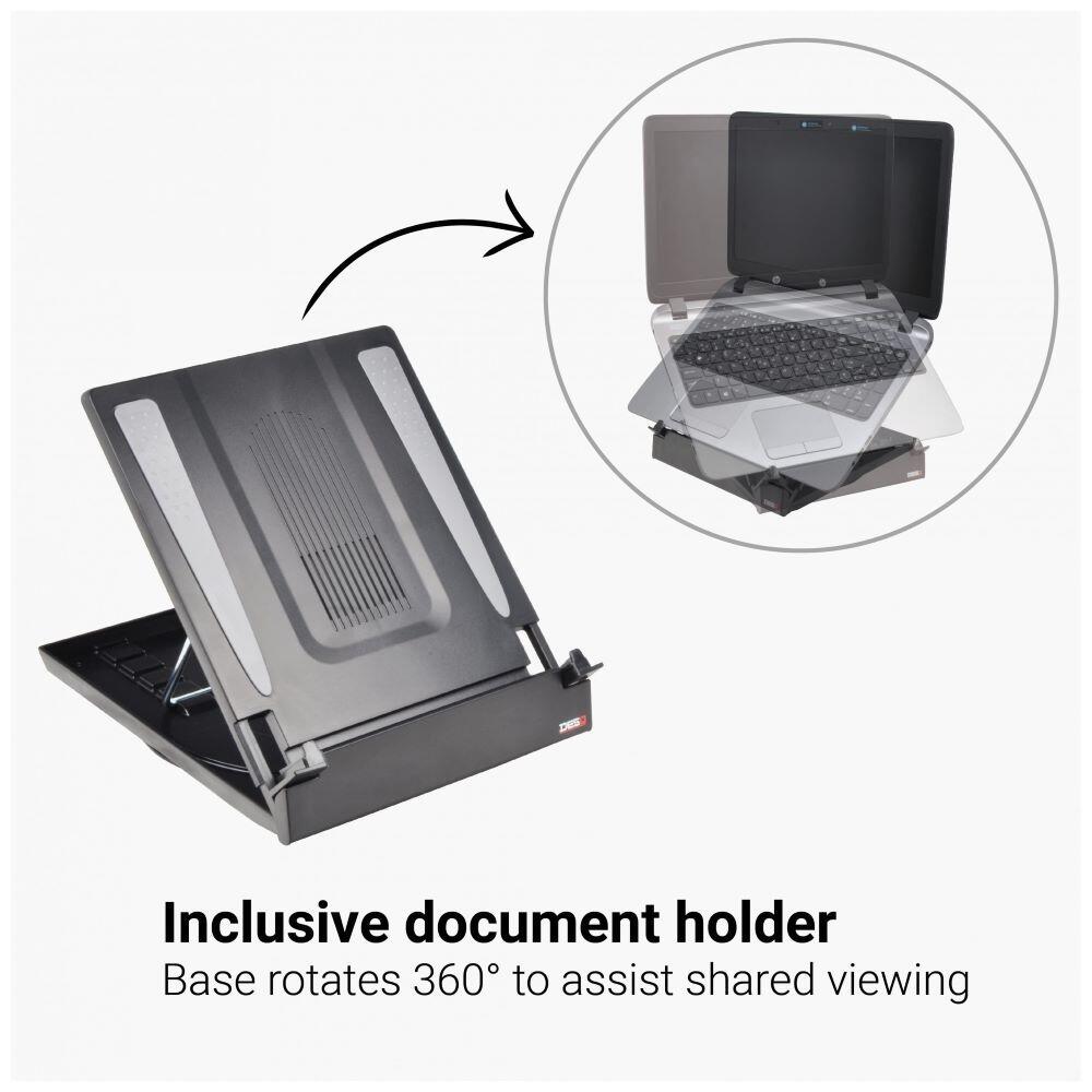 Ergowork Laptophouder Basic 02 inclusief documenthouder