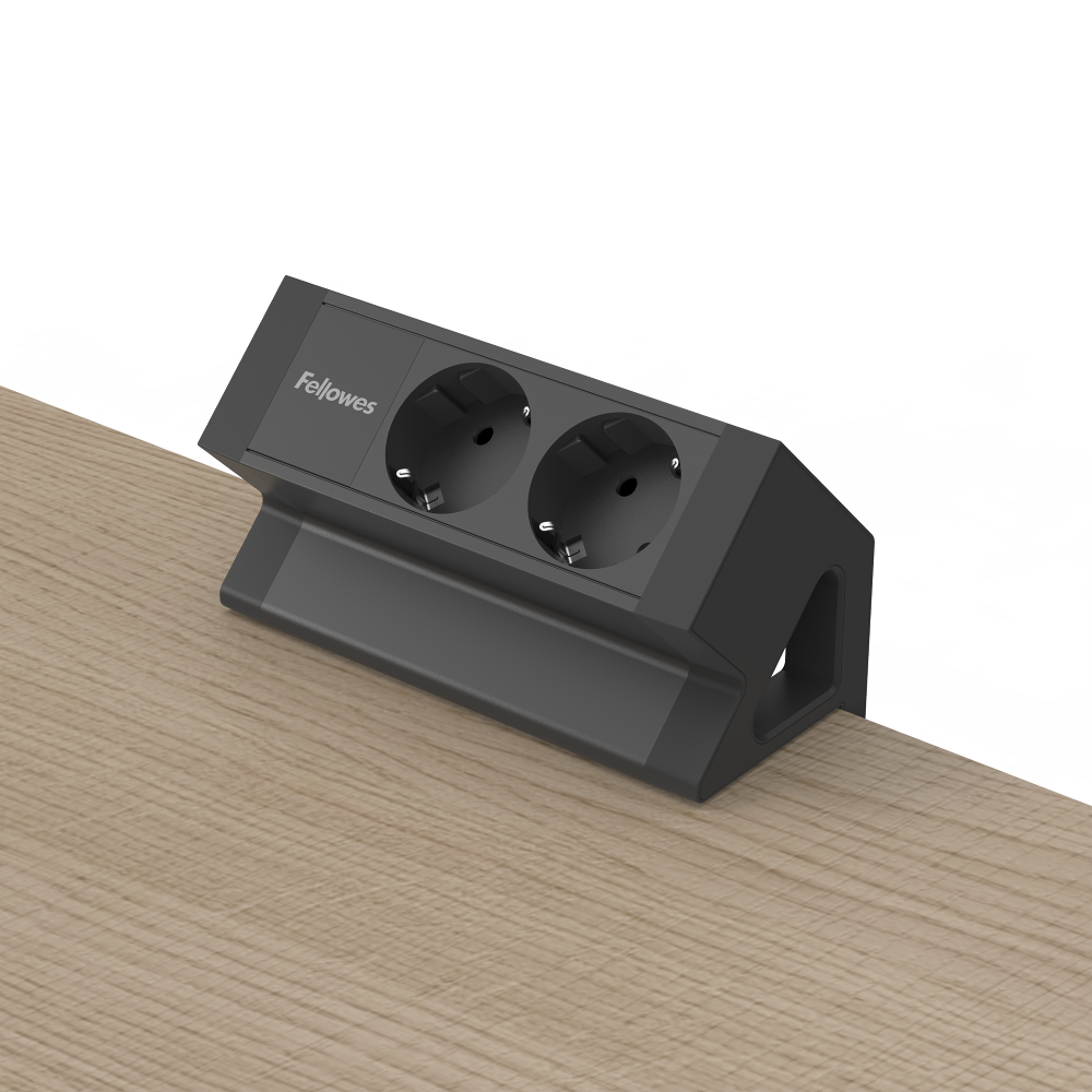 Filex Power Desk Up 2 0 2x 230 V Zwart op het bureau