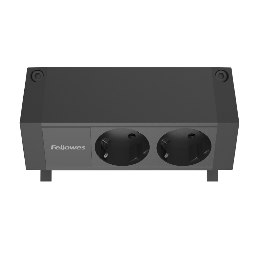 Filex Power Desk Up 2 0 2x 230 V Zwart bovenaanzicht