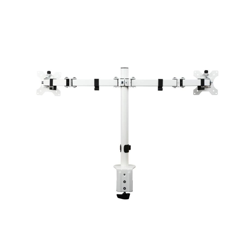 Bras double pour moniteur Focus blanc