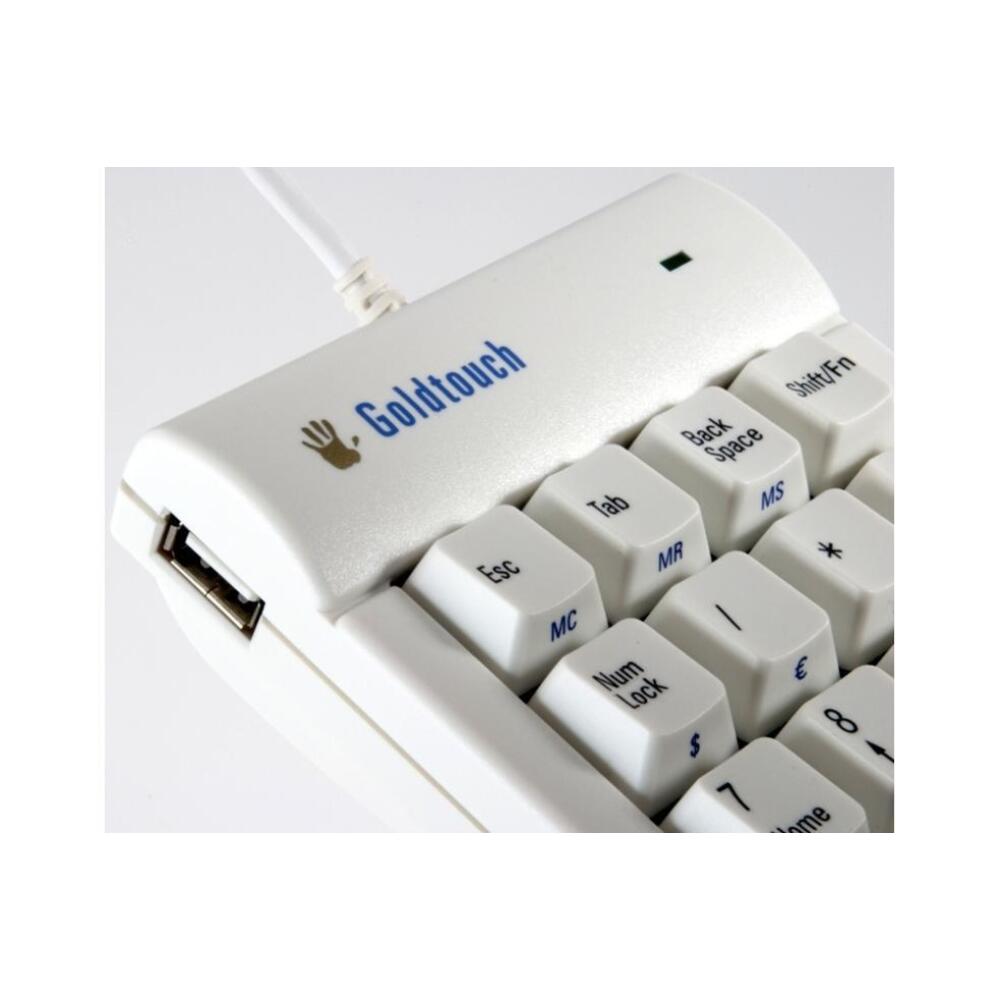 Goldtouch numeriek toetsenbord met USB wit