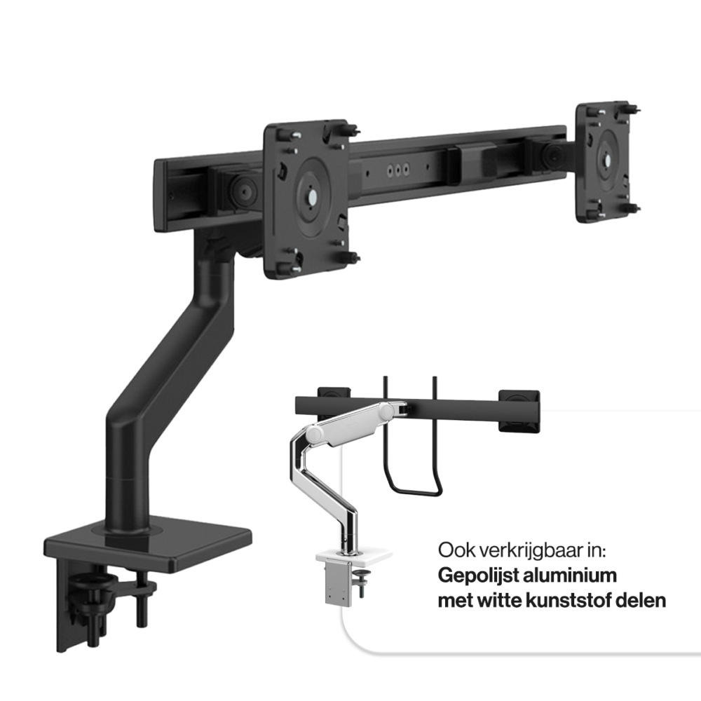 Brazo de monitor Humanscale M8.1 barra transversal negro pinza