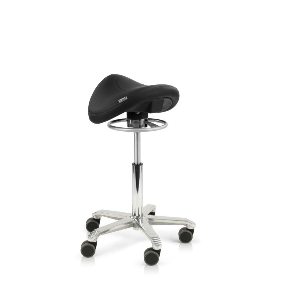 Ergonomische zadelkruk Score Jumper met Balance mechaniek – Stamskin Zwart