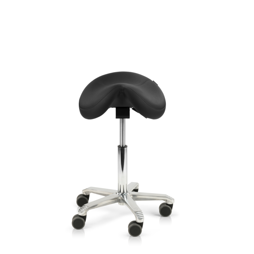 Ergonomische Zadelkruk Score Jumper met Stamskin Zwarte bekleding