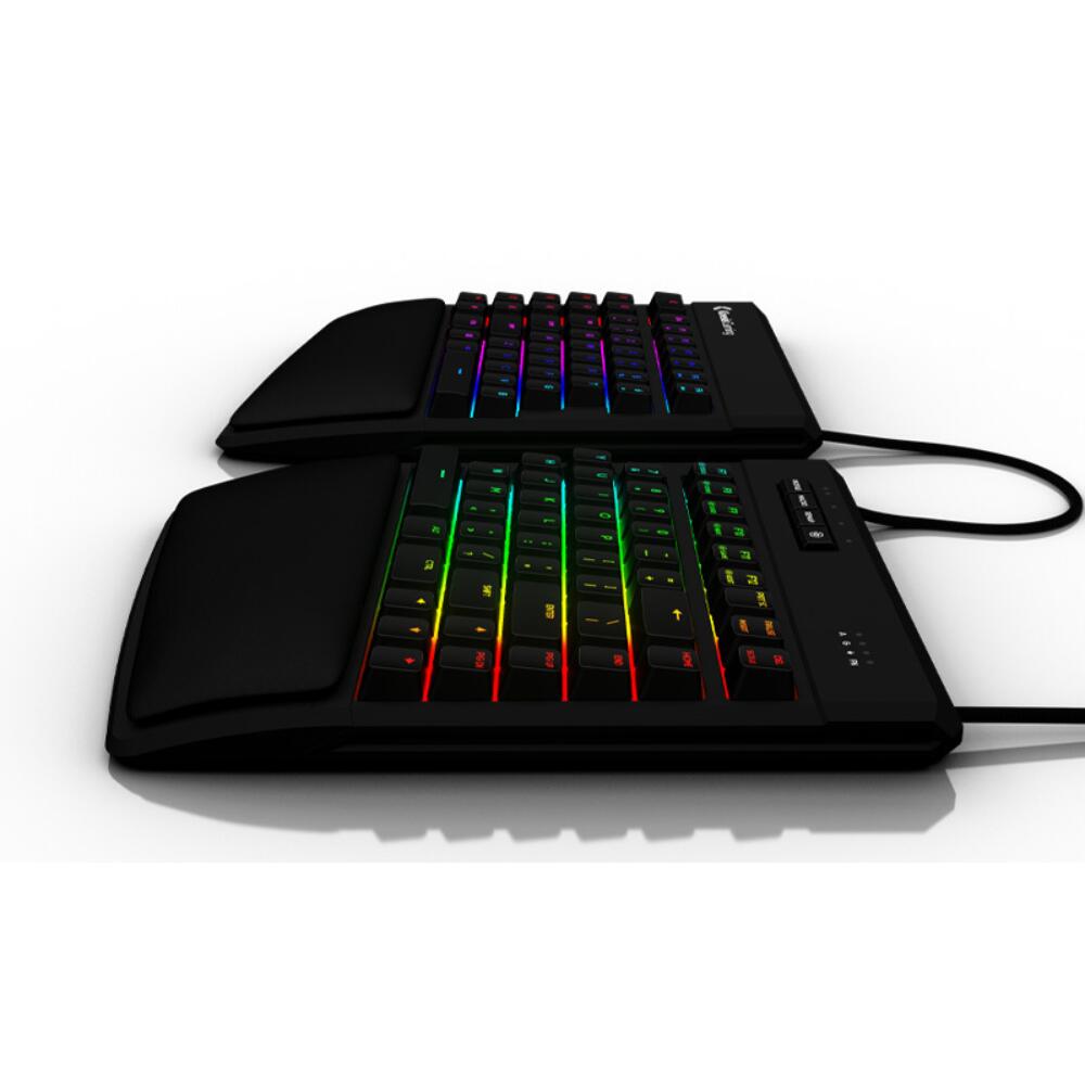 Kinesis Freestyle Edge RGB Gesplitst Gaming Toetsenbord QWERTY US zijaanzicht