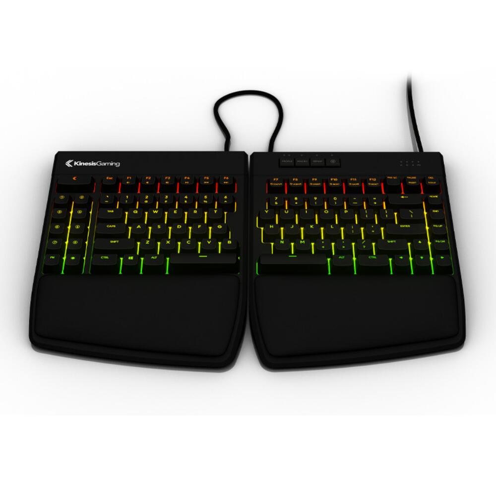 Kinesis Freestyle Edge RGB Gesplitst Gaming Toetsenbord QWERTY US met verlichting