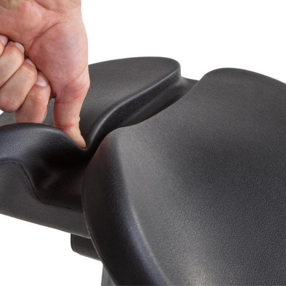 Bekleding L2 ergonomische zadelkruk op wielen zwart