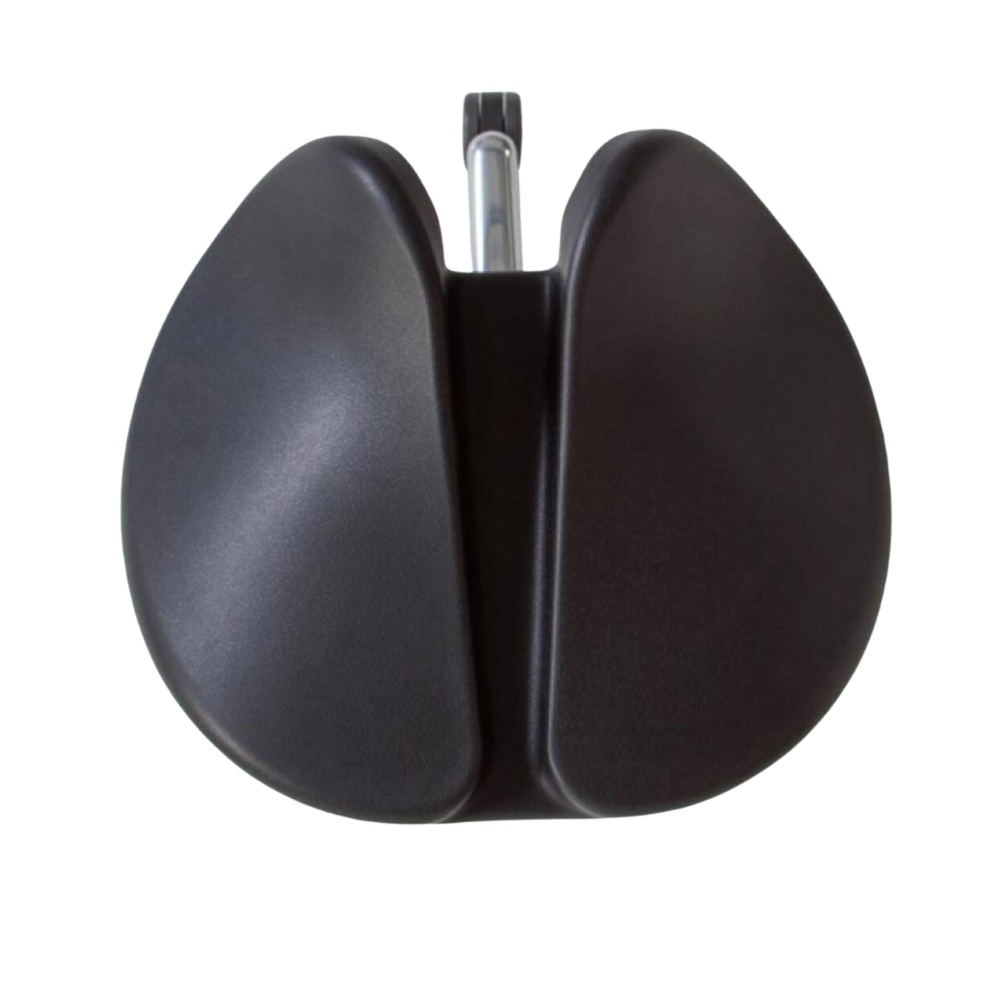 Bovenkant zitting L2 ergonomische zadelkruk op wielen zwart