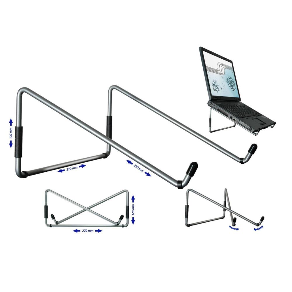 Laptop stand | R-Go | OnLine Travel | Silver | Foldable