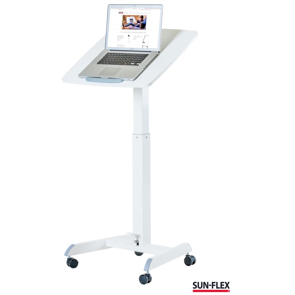 Mesa para portátil | Sun-Flex | EasyDesk Flex Pro | Blanco | Dimensiones del escritorio: 60 x 52 cm