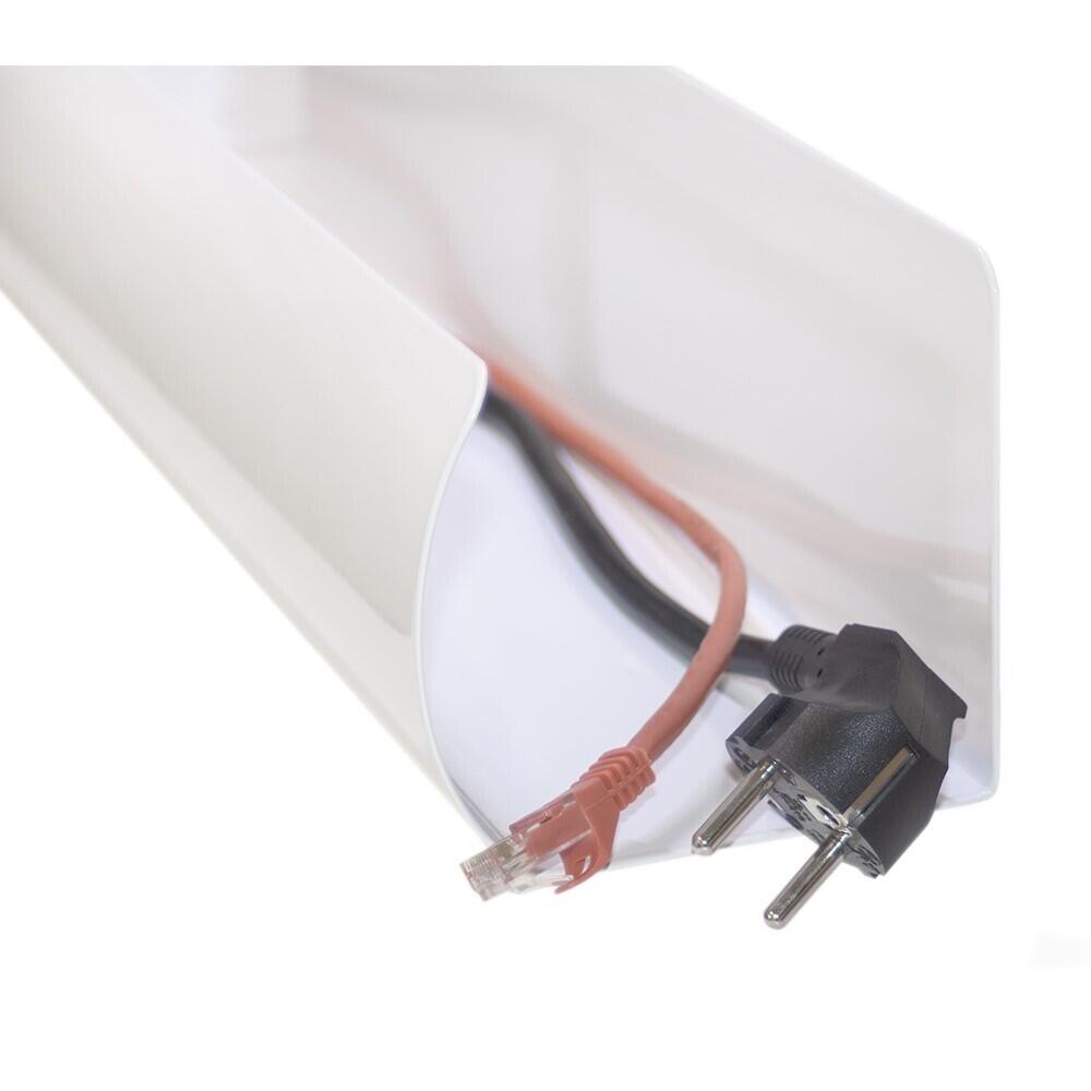 Lift Pipe Kabelgoot 105cm Wit met kabels