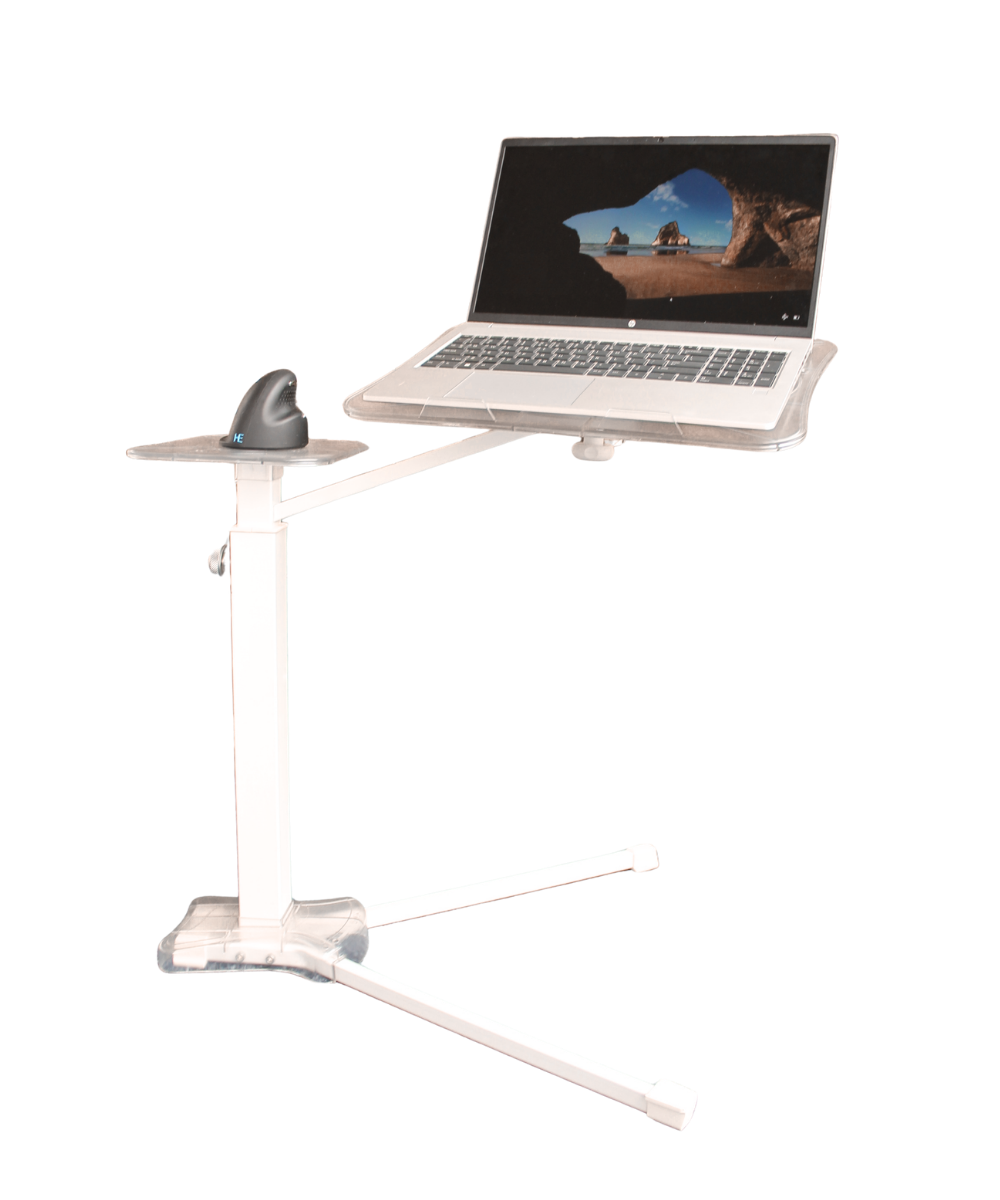 Lounge2 Work Crystal laptoptafel wit met laptop