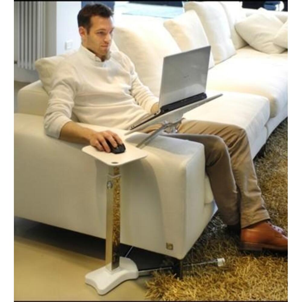Lounge2Work Chrome White laptop table