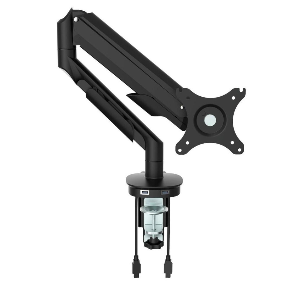Monitorarm Classic Zwart met USB poorten