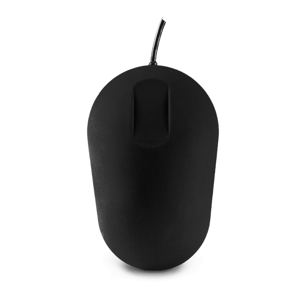 Purekeys medische muis bedraad zwart bovenaanzicht