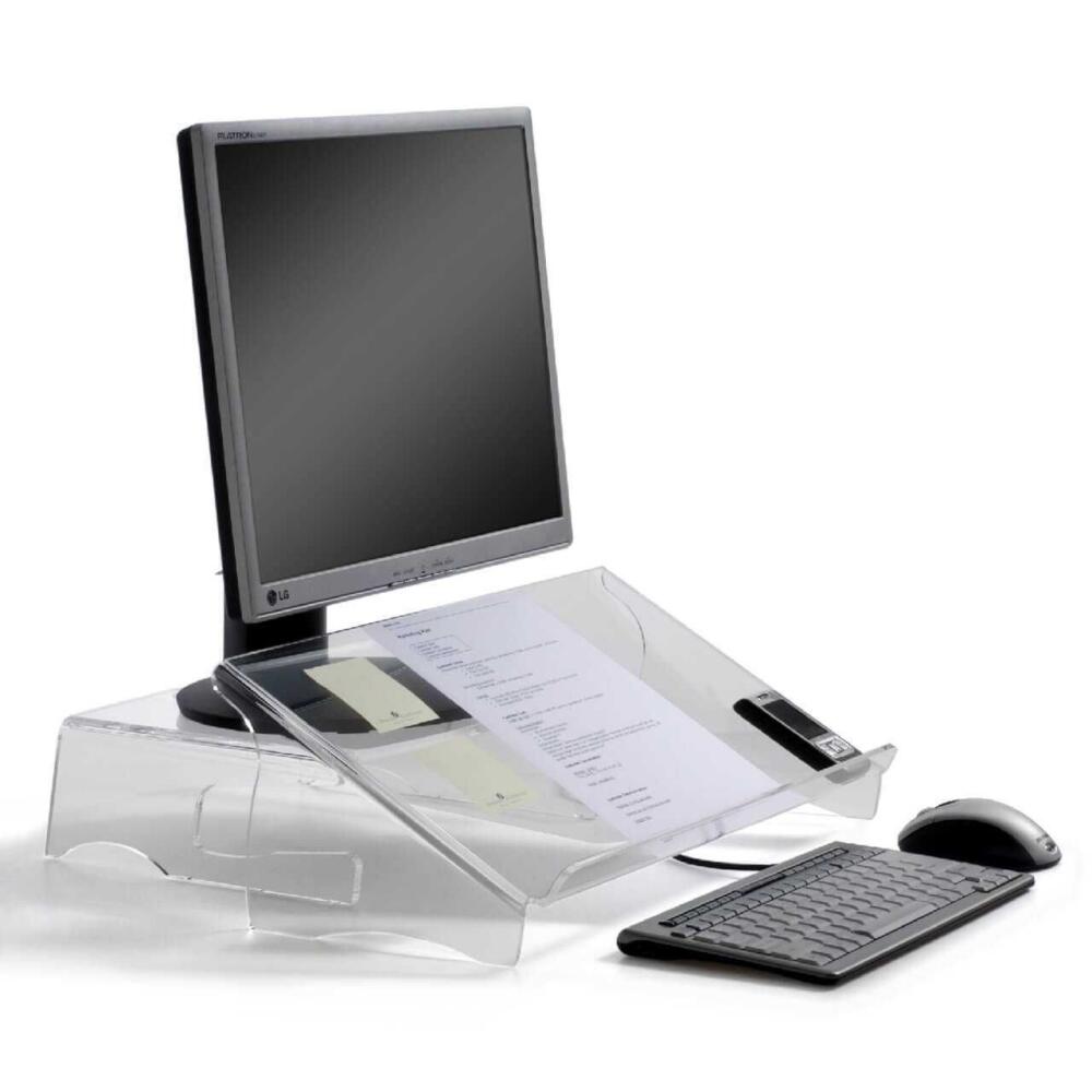 BakkerElkhuizen Q-doc 500 documenthouder met monitor, toetsenbord en muis