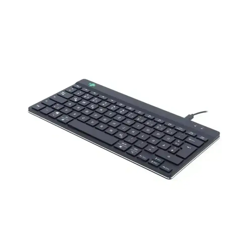 R-Go Compact Break QWERTY (US) - Zwart - Bedraad met pauze indicator