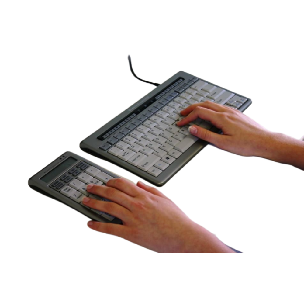 S-Board set mini toetsenbord links BE Azerty zilver