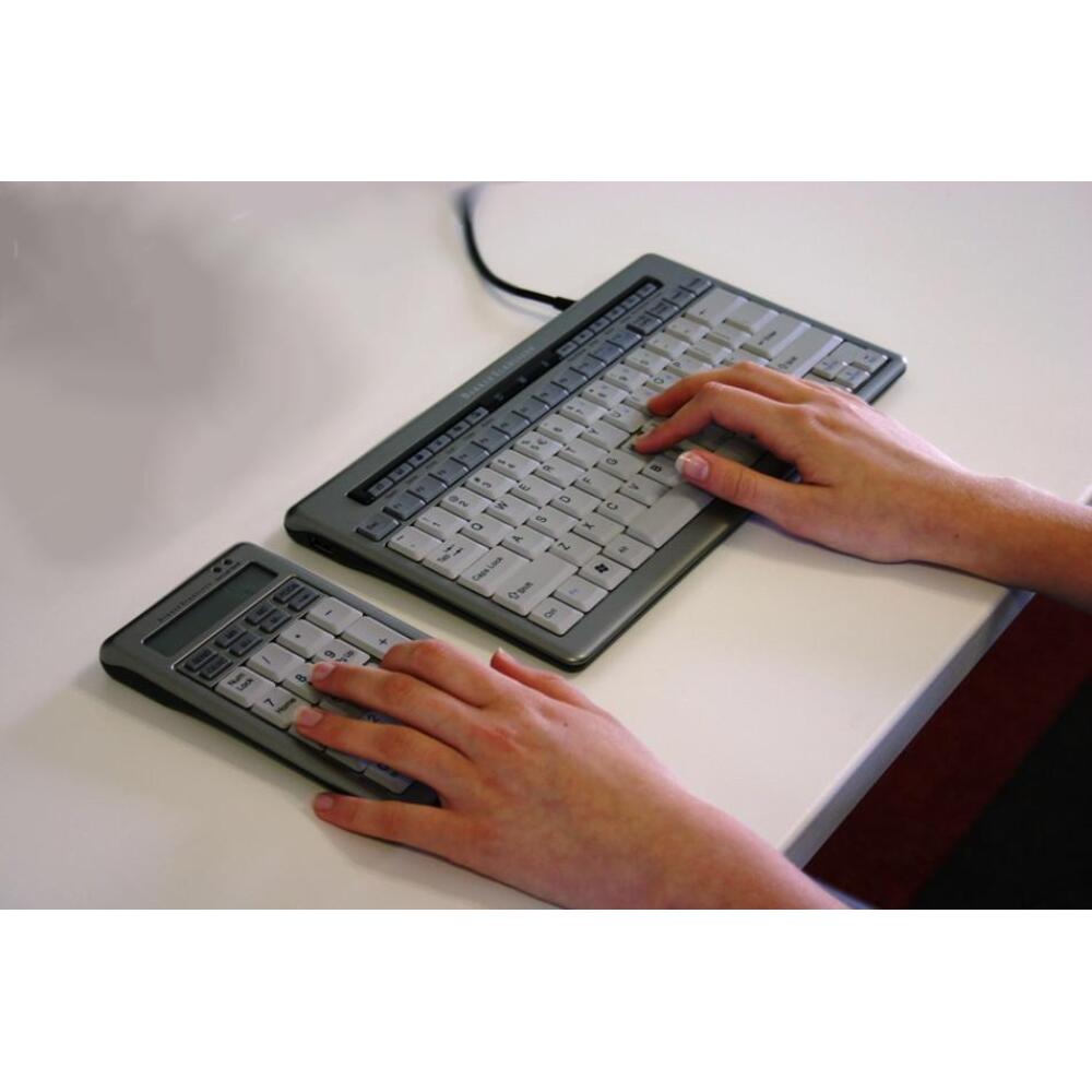 S-Board set mini toetsenbord links DE zilver