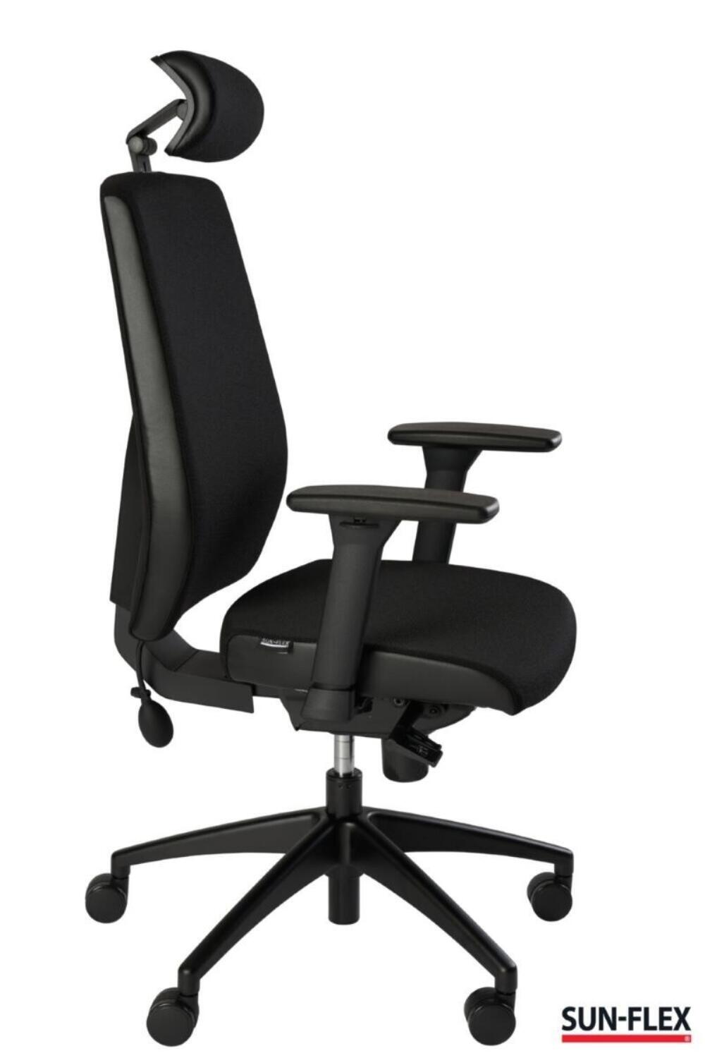 SUN-FLEX®HB ergonomiczne krzesło biurowe czarne