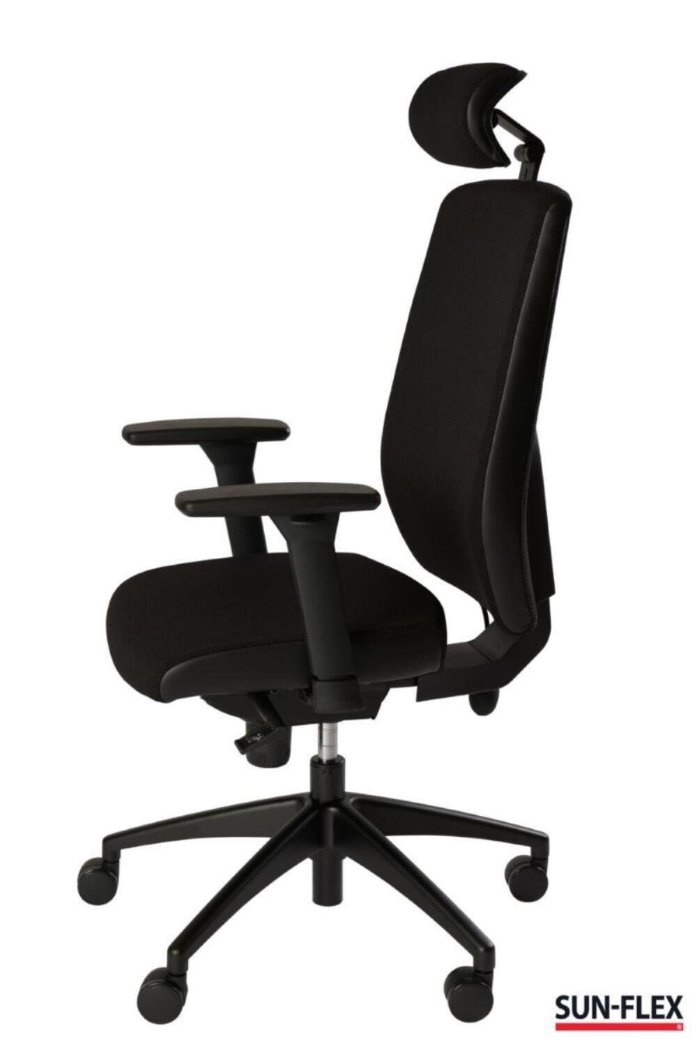 SUN-FLEX®HB ergonomiczne krzesło biurowe czarne