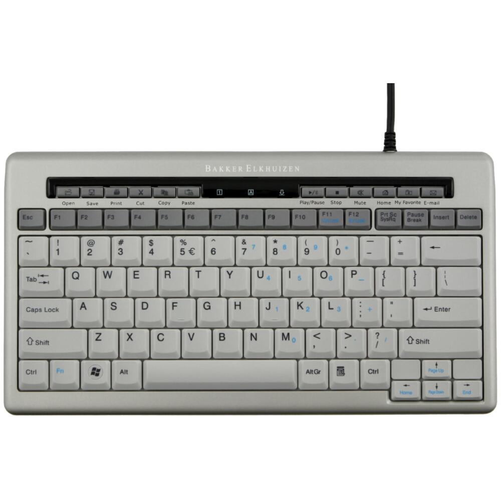 S-board 840 Design kabelgebundene Mini-Tastatur US silber