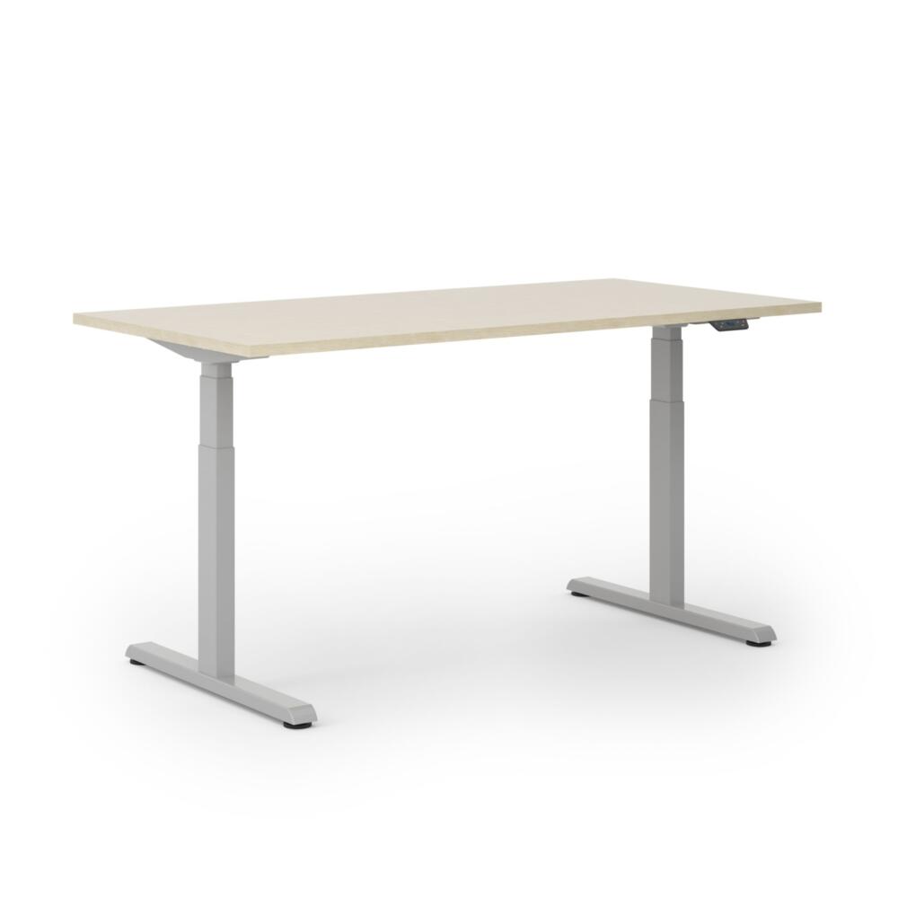 STEELFORCE 1050 Elektrisch Bureau Onderstel Zilver met eiken blad