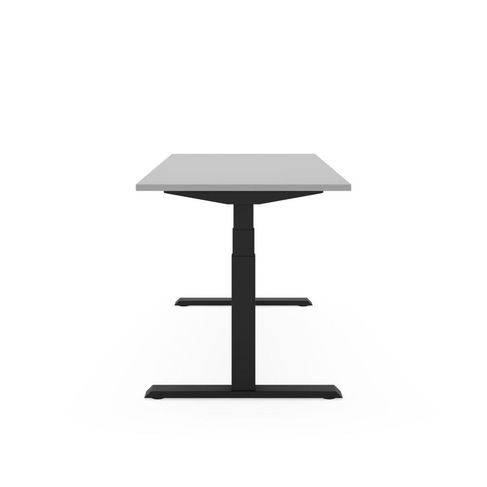 STEELFORCE PRO 670 SLS bureau onderstel zwart met donkergrijs blad zijaanzicht