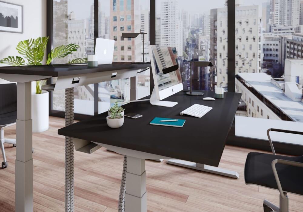 STEELFORCE PRO 670 SLS bureau onderstel wit in kantoorruimte