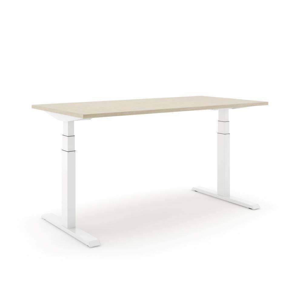STEELFORCE PRO 670 SLS bureau onderstel wit met eikenblad