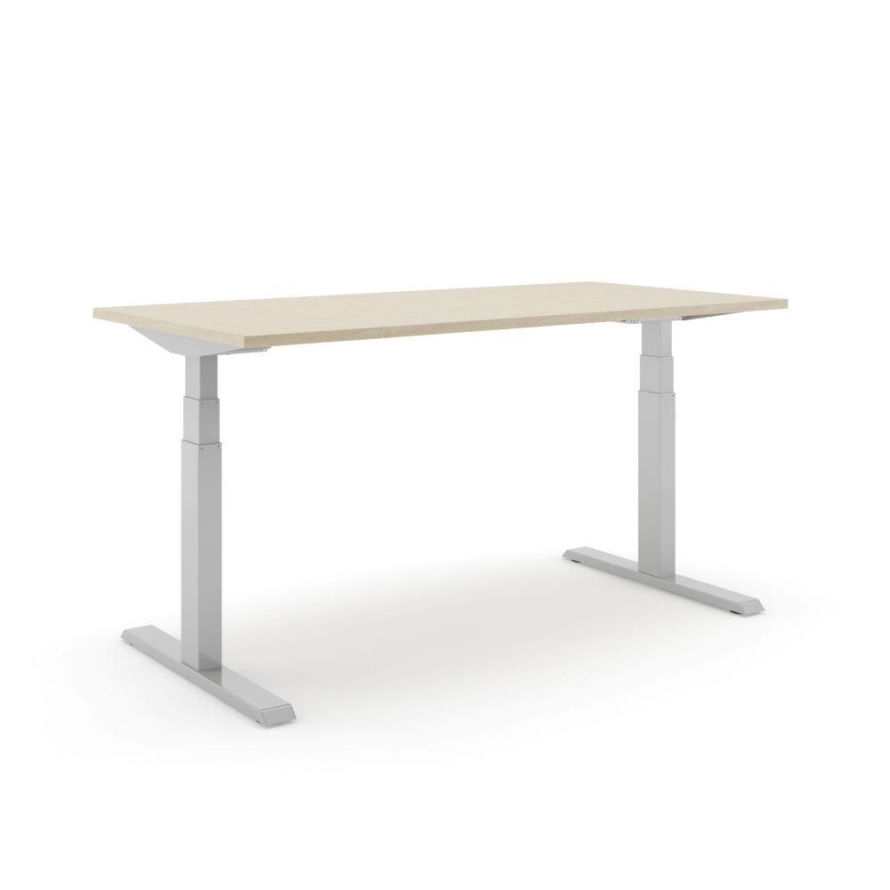 STEELFORCE PRO 670 SLS bureau onderstel zilver met eiken tafelblad