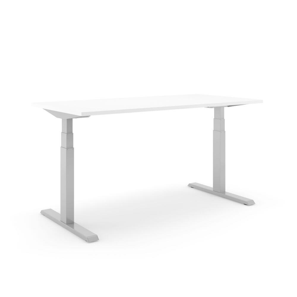 STEELFORCE PRO 670 SLS bureau onderstel zilver met wit tafelblad