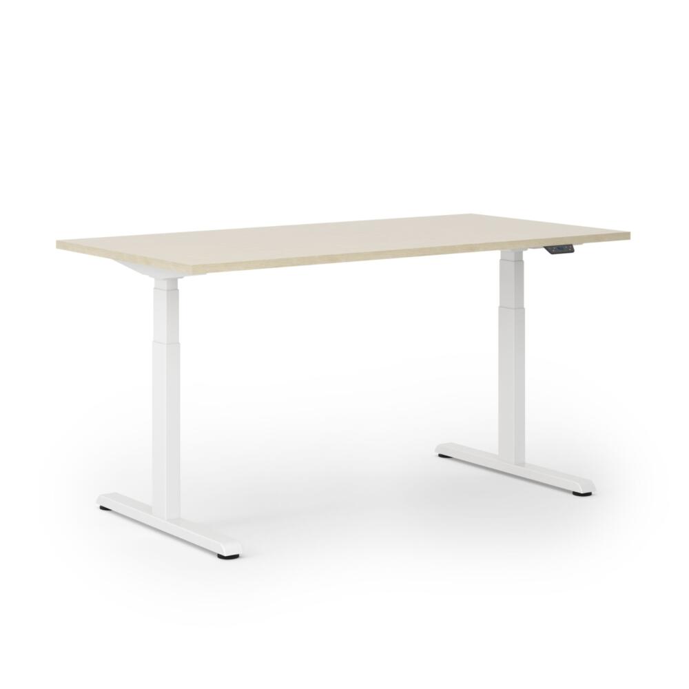 STEELFORCE 1050 Elektrisch Bureau Onderstel Wit met eiken blad