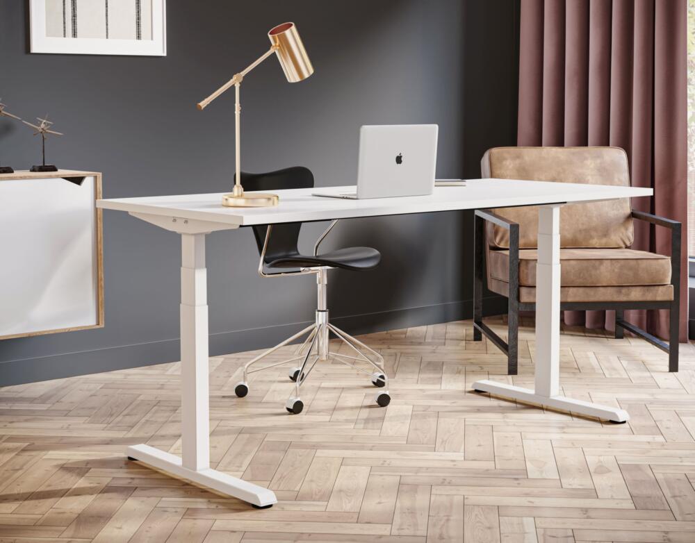 STEELFORCE 1050 Elektrisch Bureau Onderstel Wit in kantoorruimte