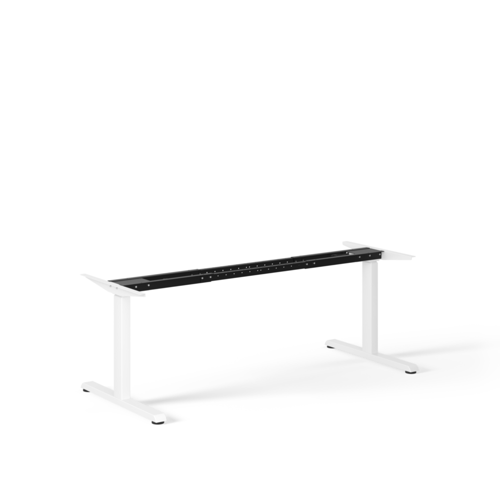 STEELFORCE 1050 Elektrisch zit sta Bureau Onderstel Wit vooraanzicht