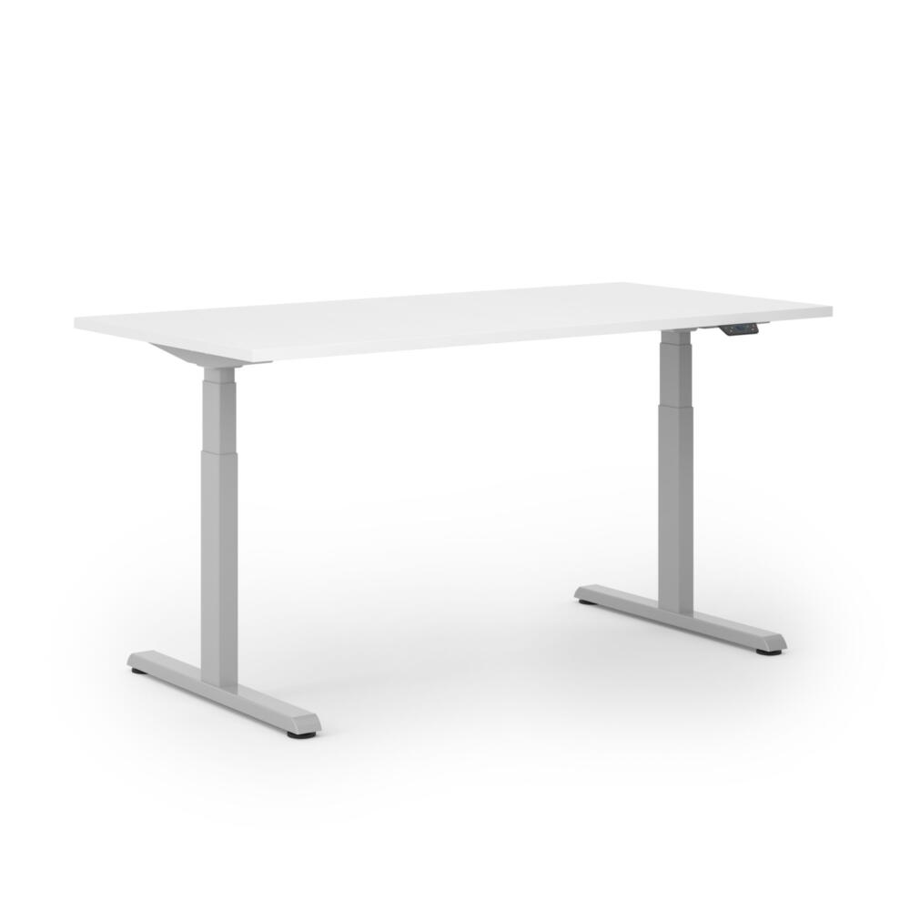 STEELFORCE 1050 Elektrisch Bureau Onderstel Zilver met wit blad