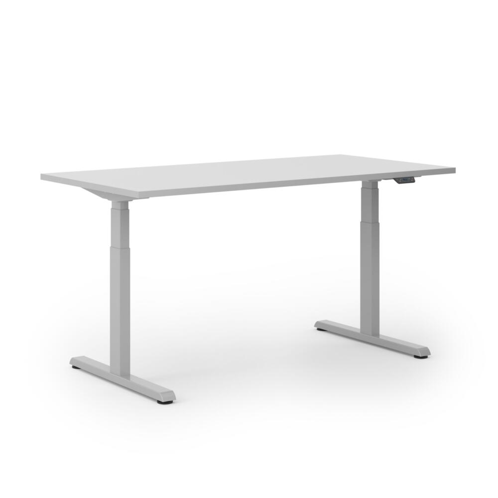 STEELFORCE 1050 Elektrisch Bureau Onderstel Zilver met grijs blad