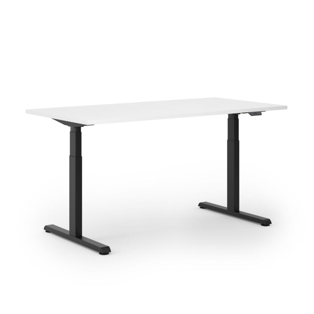 STEELFORCE 1050 Elektrisch Bureau Onderstel Zwart met wit blad