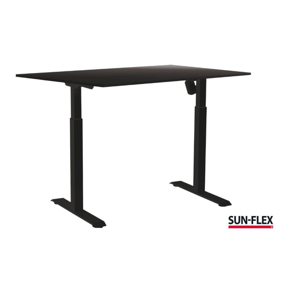 SUN-FLEX EASYDESK ADAPT I, Gestell Schwarz, Platte Schwarz, 120x80 cm