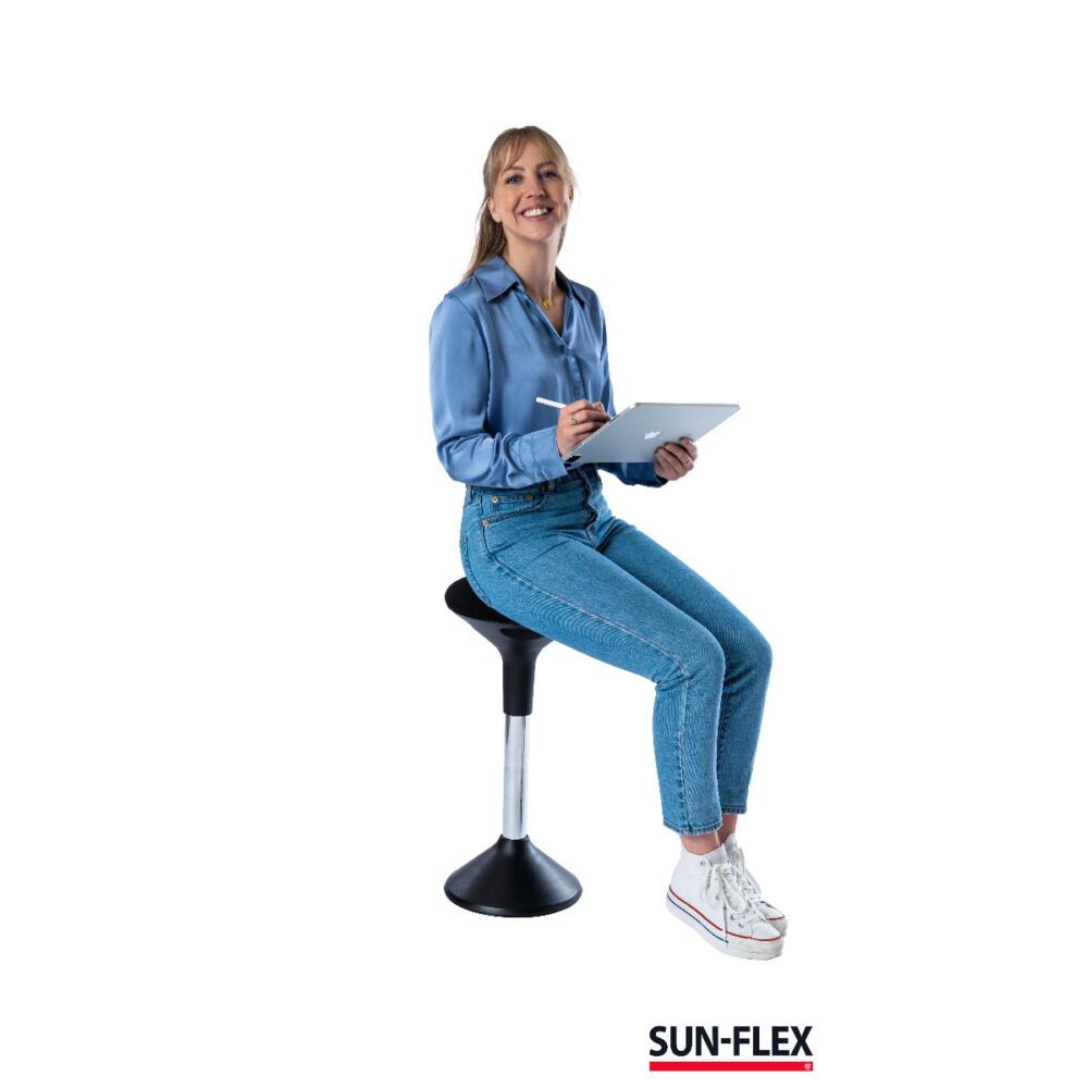 SUN-FLEX ergonomische balanskruk zwart