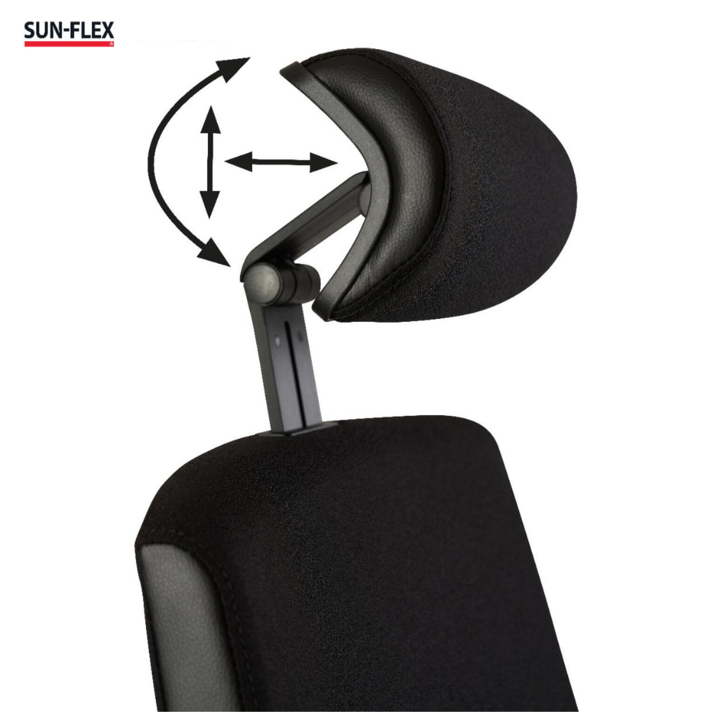 Hoofdsteun van de SUN-FLEX®HB ergonomische bureaustoel zwart