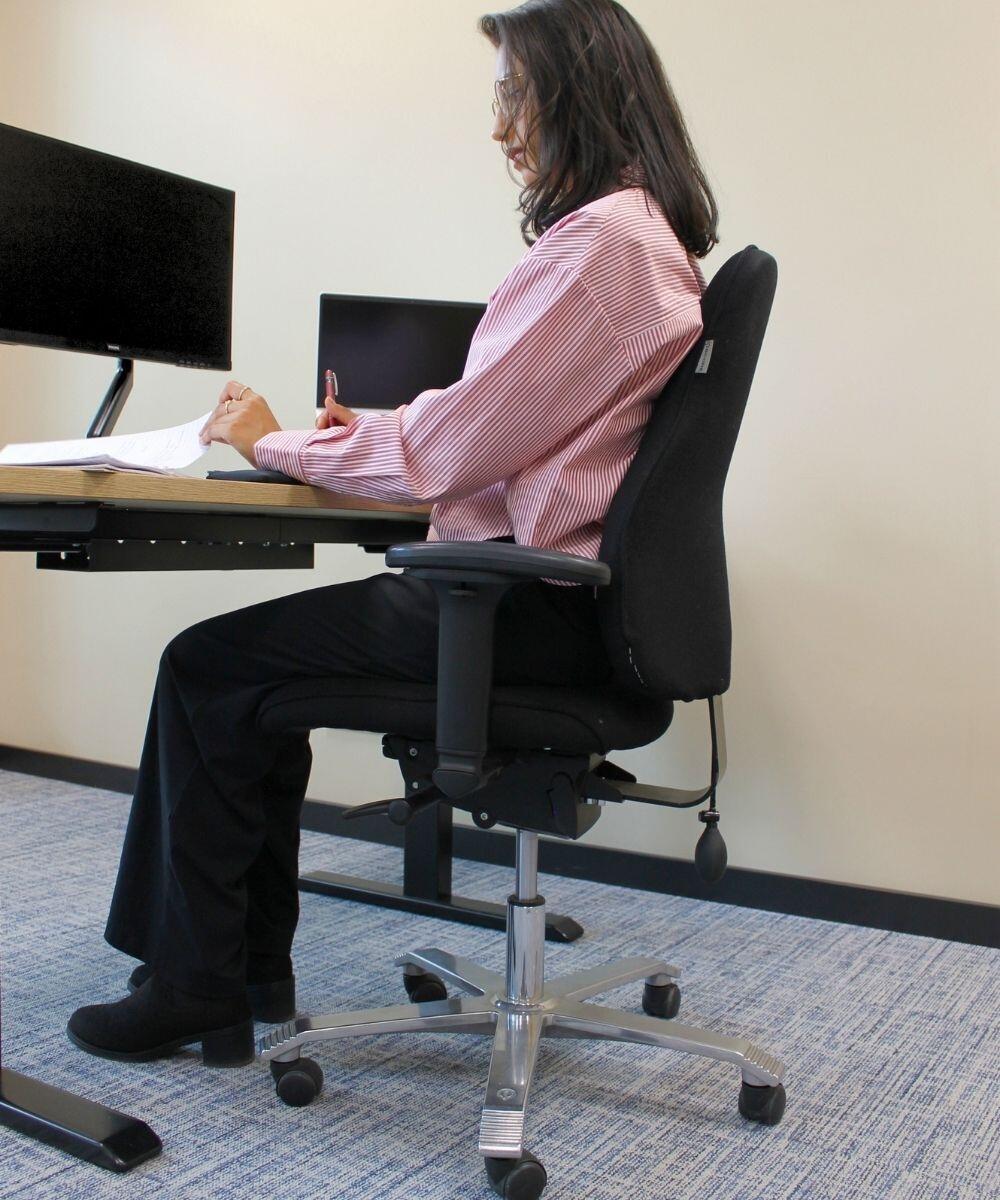 achteraanzicht Score 5100 ergonomische bureaustoel zwart