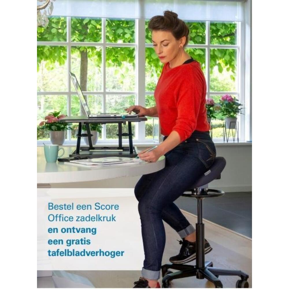 Score saddle stool Amazone Office Grey