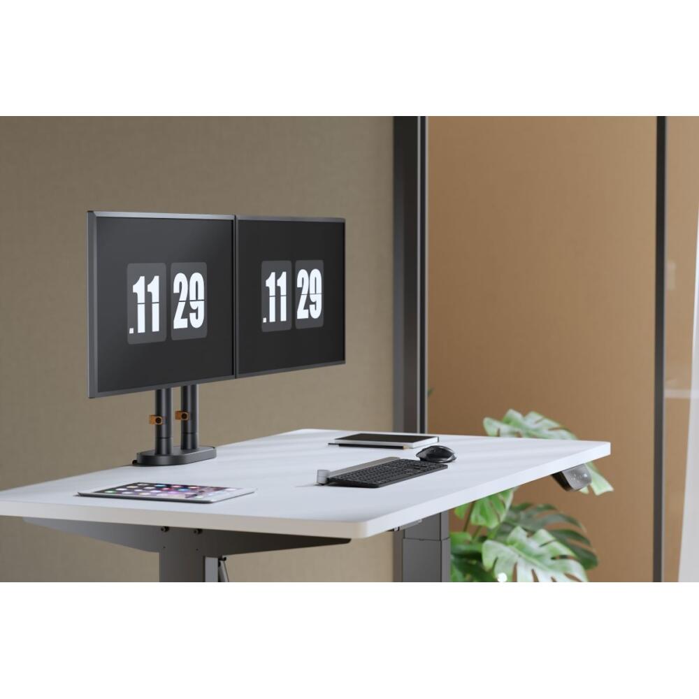 SmartView Dubbel Monitorarm zwart