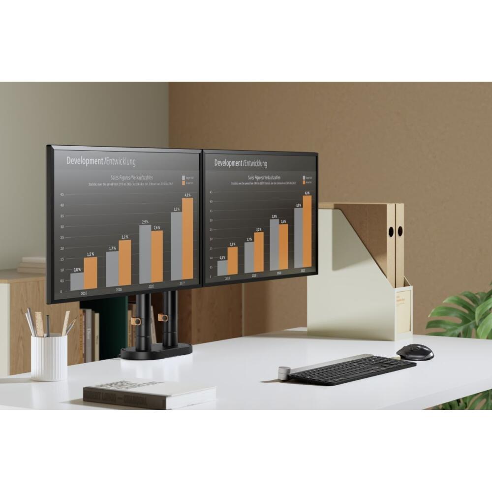 SmartView Doppel-Monitorarm Schwarz