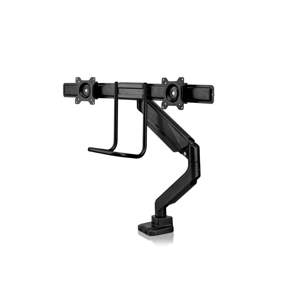 Swing Double Monitor Arm Black