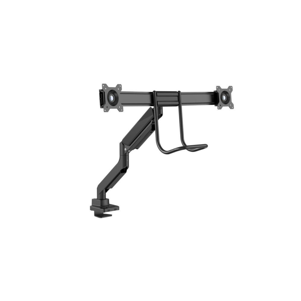 Swing Double Monitor Arm Black