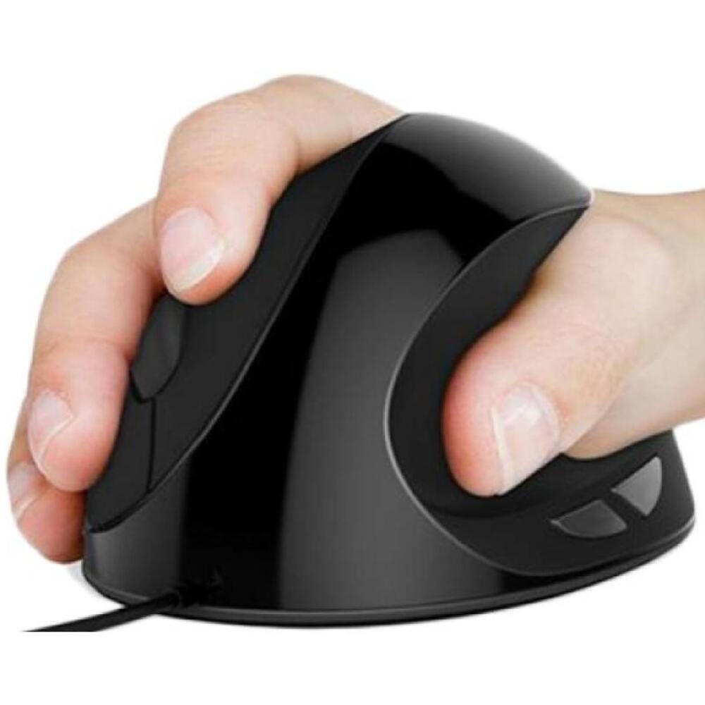 6D Mini verticale muis rechtshandig bedraad zwart