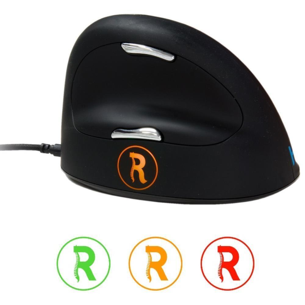 Vertical mouse | R-Go | HE Break | Large | Black | Silver | Wired | Right-handed
